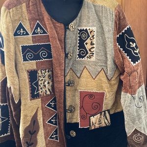 Indigo moon embroidered jacket- beautiful detail!